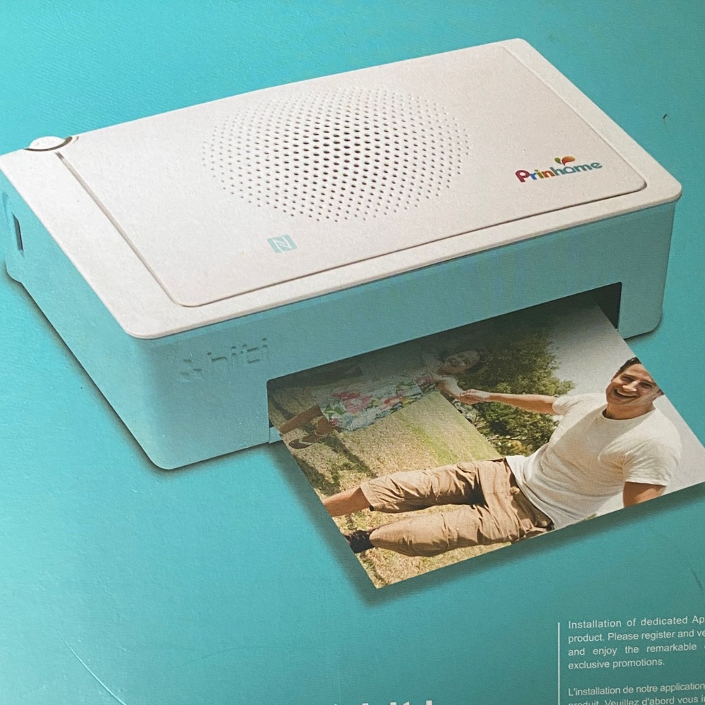 Mini White Photo Printer
